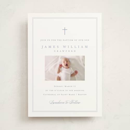 This is a carolina baptism and christening announcements with standard by Amy Kross called crawford printing on signature in standard