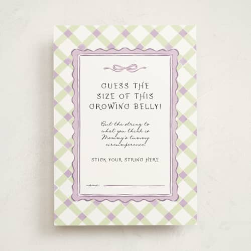 This is a berry baby shower game activity cards with standard by Pati Cascino called cute goose almost loose printing on signature in standard