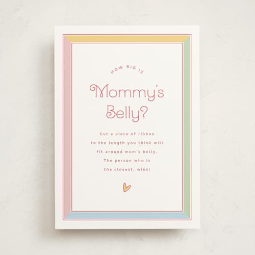 This is a candy baby shower game activity cards with standard by letterfix called little sweetheart printing on signature in standard