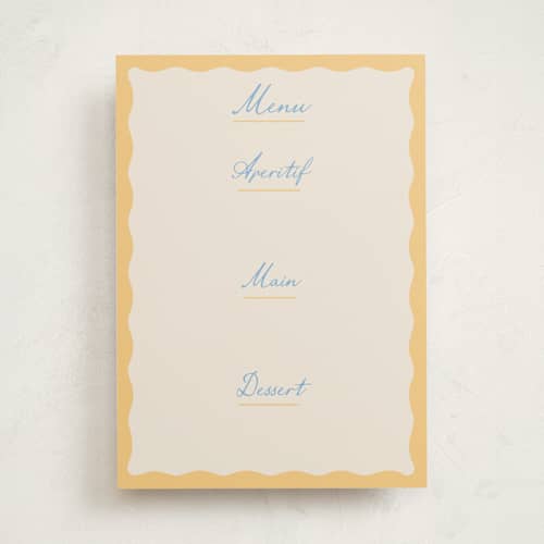 This is a melon blank hosting stationery with standard by Megan Davis called augusta printing on signature in standard