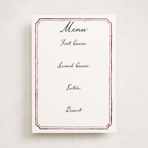 This is a wine blank hosting stationery with standard by Cass Loh called handwritten printing on signature in standard