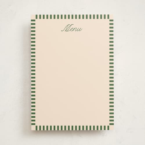 This is a forest blank hosting stationery with standard by Owl and Toad called veracruz printing on signature in standard