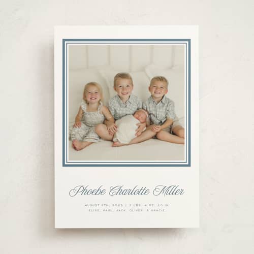 This is a carolina birth announcements with standard by Blustery August called lauren printing on doublethick in photo_mount