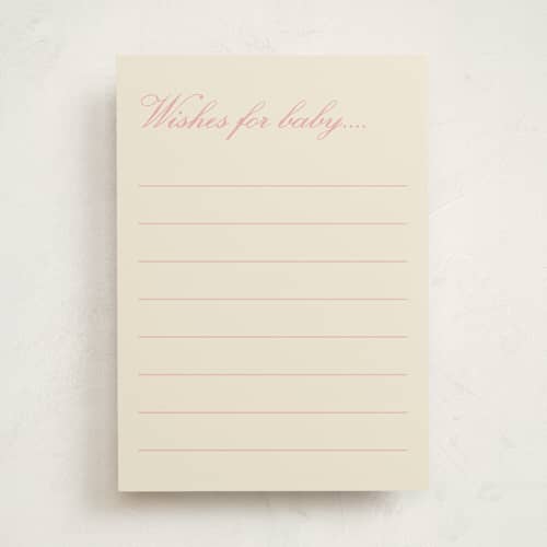 This is a peony baby shower game activity cards with standard by Baumbirdy called holiday bow printing on signature in standard