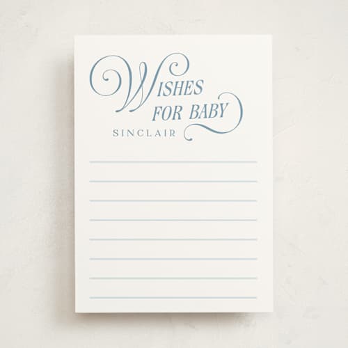 This is a bluebonnet baby shower game activity cards with standard by Laura Hankins called oh boy! printing on signature in standard