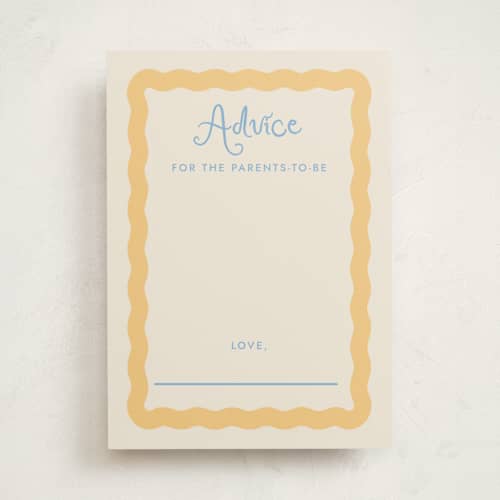 This is a melon baby shower activity cards with standard by Megan Davis called augusta printing on signature in standard