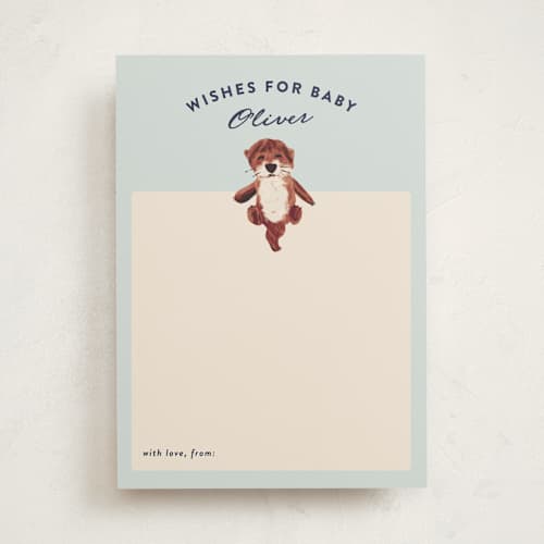This is a sea baby shower activity cards with standard by Gwen Bedat called sip & sea printing on signature in standard