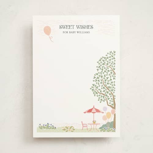 This is a watermelon baby shower activity cards with standard by Paper Sun Studio called patio party printing on signature in standard