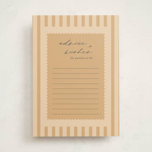 This is a mint baby shower activity cards with standard by Melissa Johnson called meadow friends printing on signature in standard