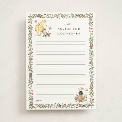This is a garden baby shower game activity cards with standard by Sarah Knight called disney rabbit's garden printing on signature in standard