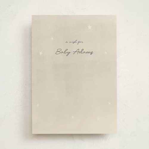 This is a cream baby shower activity cards with standard by Ani Somi called lullaby printing on signature in standard