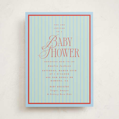 This is a sundae baby shower invitations with standard by Nazia Hyder called gelato printing on signature in standard