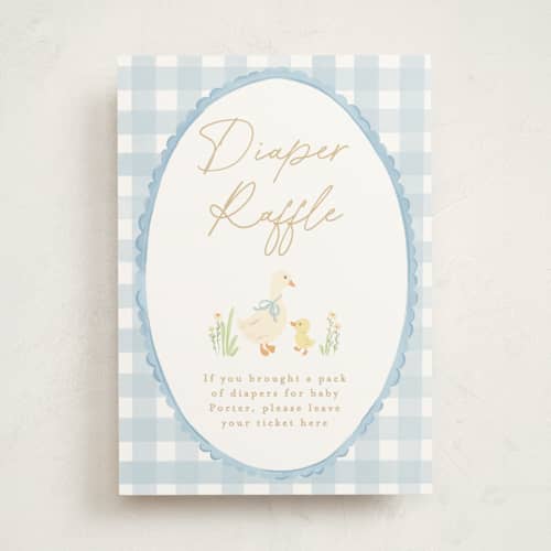 This is a sky baby shower decorations with standard by Creo Study called vintage goose printing on doublethick in 5x7