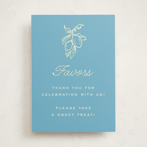 This is a lemonade baby shower decorations with standard by Pati Cascino called ciao baby printing on doublethick in 5x7