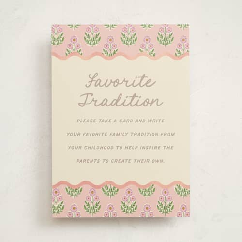 This is a poppy baby shower decorations with standard by Creo Study called botanical maximalism printing on doublethick in 5x7