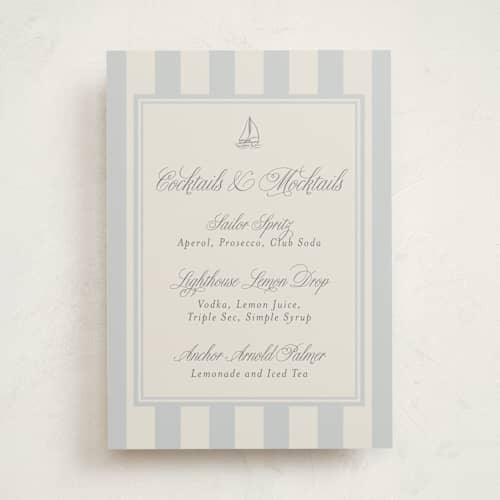 This is a sailor baby shower decorations with standard by Stephanie Hawkes called on board printing on doublethick in 5x7
