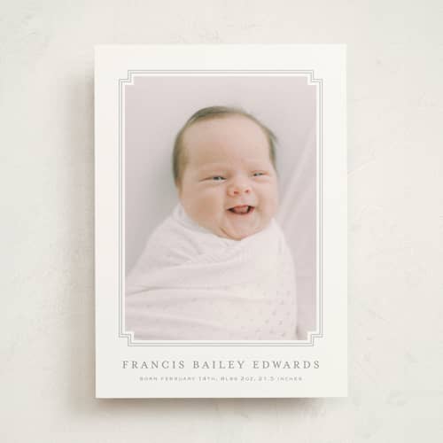 This is a fog birth announcements with standard by Carolyn MacLaren called first step printing on signature in standard