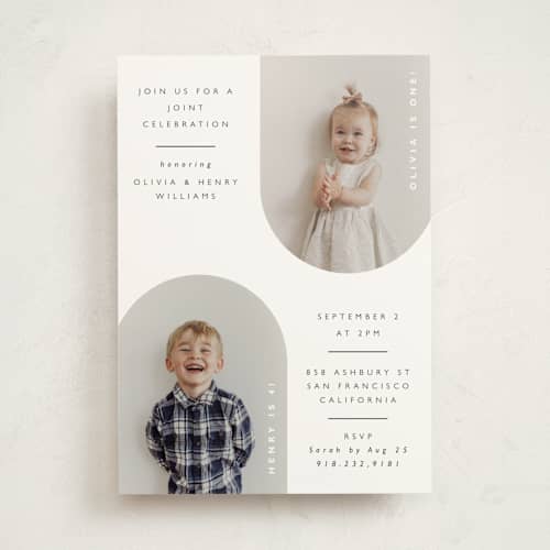 This is a ink kids birthday invitations with standard by Hudson meet Rose called joint printing on signature in standard