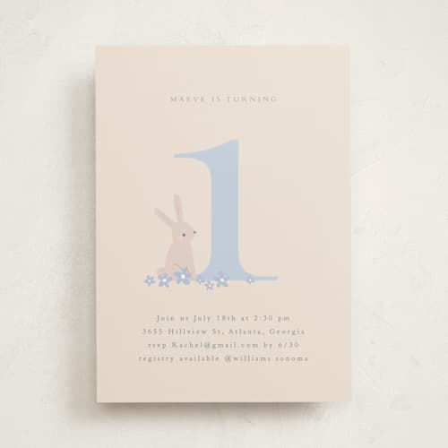 This is a bluebell kids birthday invitations with standard by Angela Thompson called woodland garden printing on signature in standard