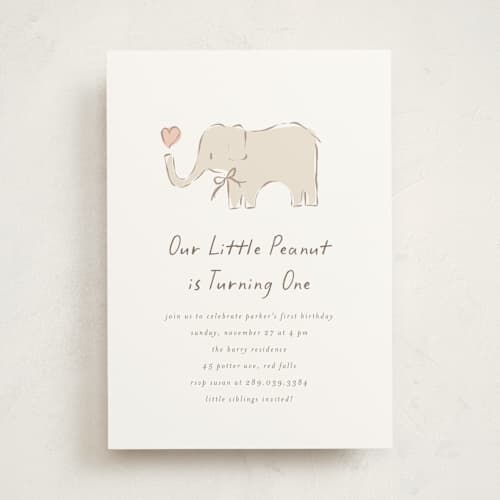 This is a sugar kids birthday invitations with standard by chocomocacino called bananella printing on signature in standard