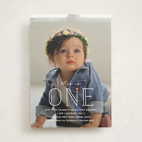 This is a frost kids birthday invitations with standard by Bethany Anderson called this is one printing on signature in standard