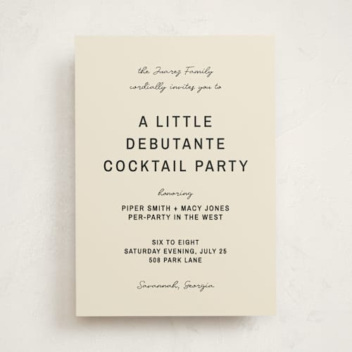 This is a ink debutante party invitations with standard by Ani Somi called poster printing on signature in standard