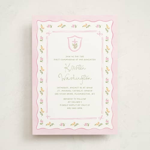 This is a watermelon communion invitations announcements with standard by Creo Study called preppy garden printing on signature in standard