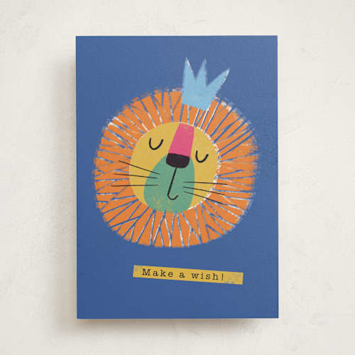 This is a laguna seca tbd with standard by Farinaz Vaseghi called lion printing on signature in greeting cards