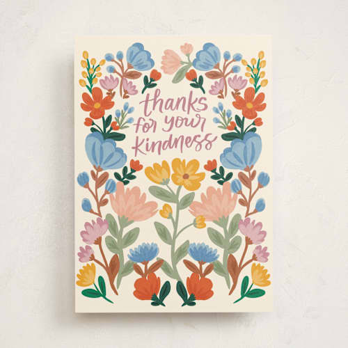 This is a rose tbd with standard by Angel Walker called kindness printing on signature in greeting cards