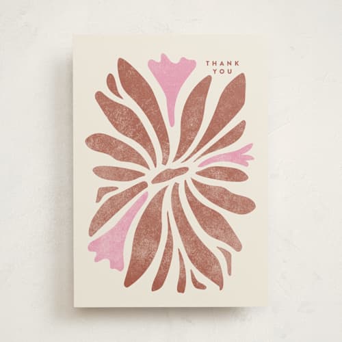 This is a buttercream tbd with standard by Ariana Schopp called blooming thanks printing on signature in greeting cards