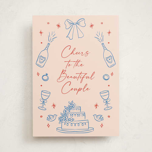 This is a candy tbd with standard by Elly called couple cheers printing on signature in greeting cards