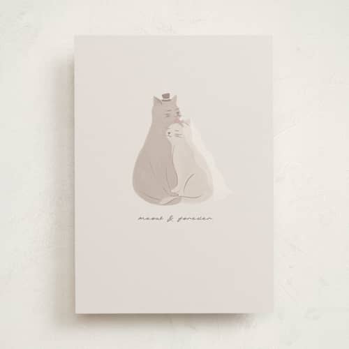 This is a moon tbd with standard by Susan Varghese called meow & forever printing on signature in greeting cards