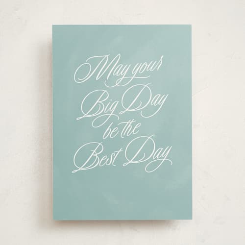 This is a aqua tbd with standard by Lea Delaveris called best day printing on signature in greeting cards