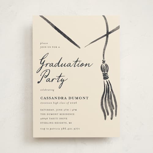 This is a ink graduation invitations with standard by Jamie Alexander called inked printing on signature in standard