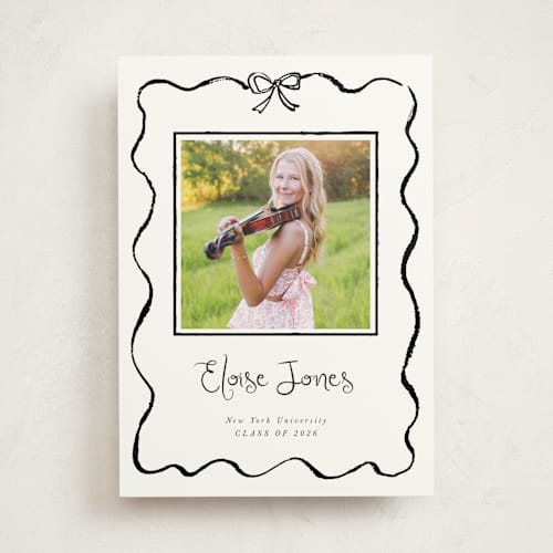 This is a ink graduation announcements with standard by Cass Loh called quirky fun printing on recycled in photo_mount