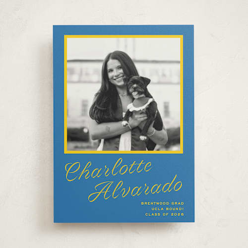 This is a ocean graduation announcements with standard by Megan Davis called cotillion printing on recycled in photo_mount