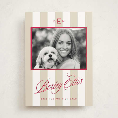 This is a parchment graduation announcements with standard by Susan Zinader called bexley printing on recycled in photo_mount
