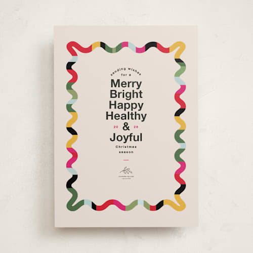 This is a confetti business holiday cards with standard by Owl and Toad called ever so printing on signature in standard