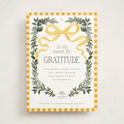 This is a halo business holiday cards with standard by Jenna Holcomb called surround printing on signature in standard