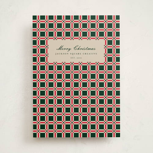 This is a elf shoes business holiday cards with standard by Baumbirdy called book plate printing on signature in standard