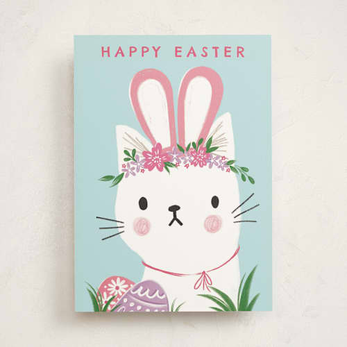 This is a sky tbd with standard by Vivian Yiwing called purrfect easter printing on signature in greeting cards