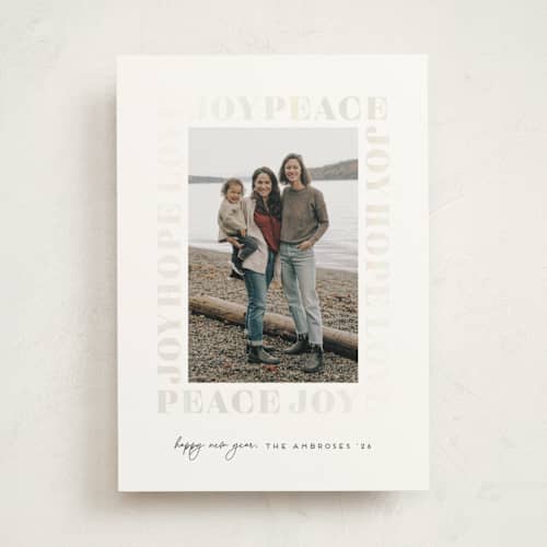 This is a snowball gloss press holiday cards with gloss press by Erica Krystek called subtle surround printing on signature in standard