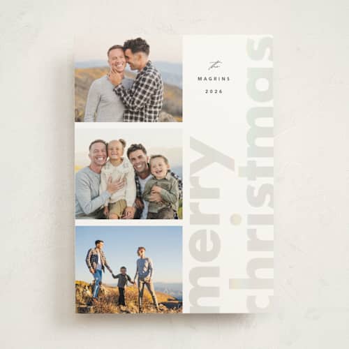 This is a skate blade gloss press holiday cards with gloss press by Up Up Creative called glossed over printing on signature in standard