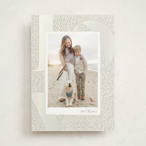 This is a snow gloss press holiday cards with gloss press by Monika Torun called pathways of joy printing on signature in standard