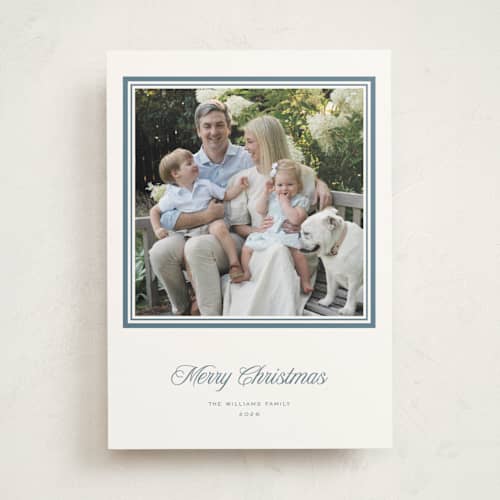 This is a winterberry photo mount holiday cards with standard by Blustery August called lauren printing on recycled in photo_mount