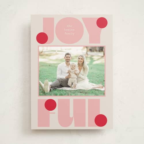 This is a gumdrop photo mount holiday cards with standard by Lori Wemple called pop joy printing on recycled in photo_mount