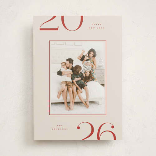 This is a cranberry photo mount holiday cards with standard by Michelle Taylor called on the edge printing on recycled in photo_mount