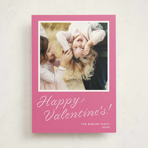 This is a candy photo mount holiday cards with standard by Megan Davis called cotillion printing on recycled in photo_mount