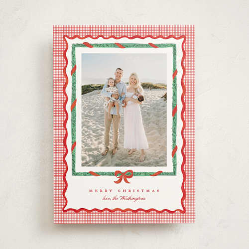 This is a stocking photo mount holiday cards with standard by Creo Study called christmas maximalism printing on recycled in photo_mount