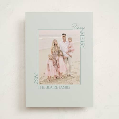 This is a ice photo mount holiday cards with standard by Baumbirdy called delicate frame printing on recycled in photo_mount